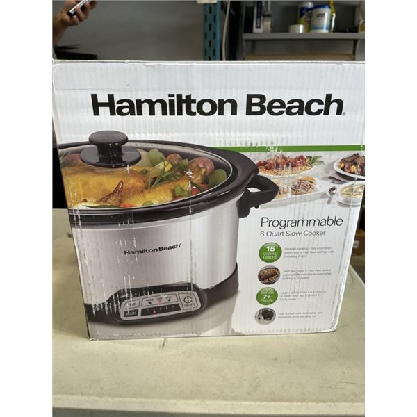 HAMILTON BEACH 6QT SLOW COOKER - TESTED WORKING