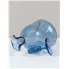Image 5 : Blenko Mid-Century Pinched Blue Glass Decanter
