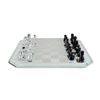 Image 1 : 33pc Swarovski Contemporary Faceted Crystal Chess Set