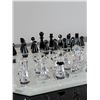 Image 2 : 33pc Swarovski Contemporary Faceted Crystal Chess Set