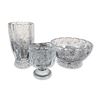 Image 1 : 3pc Clear Crystal and Glass Tableware