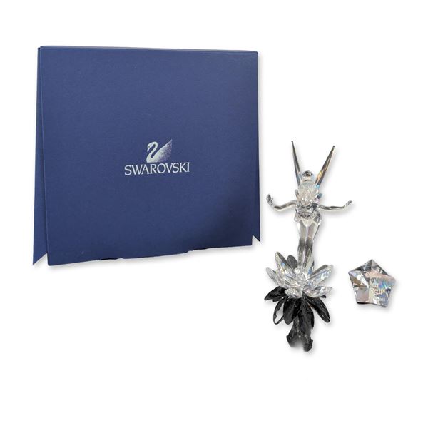 Swarovski Crystal Disney 2008 Figurine, Tinker Bell with Title Plaque