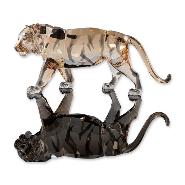 Swarovski SCS 2010 Golden Shine Crystal Tiger Figurine