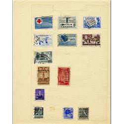 1940s/50s Canada Hand Made Stamp Collection Album Page 13 Pieces (STM-0293)
