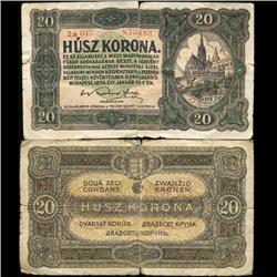 1920 Hungary 20 Korona Note Circulated Scarce (CUR-05738)