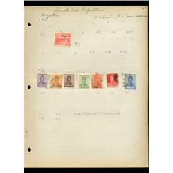 1915 Argentina Hand Made Stamp Collection Album Page  8 Pieces (STM-0092)
