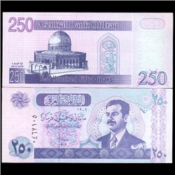 2002 IRAQ 250 Dinars Crisp Unc Note (CUR-05761)