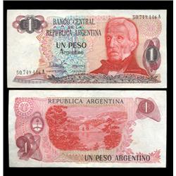 1983 Argentina 1 Peso Note Crisp Uncirculated (CUR-05552)