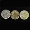Image 2 : 1943 Australia 3 Pence Set of 3 All Mintmarks High Grade (COI-6808)