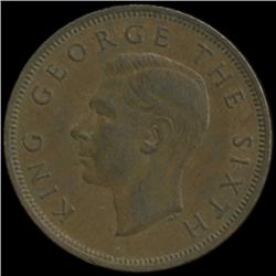 1950 New Zealand Penny George VI Hi Grade (COI-6971)