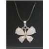 Image 1 : ROSE QUARTZ BUTTERFLY NECKLACE