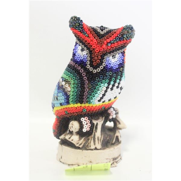 VINTAGE BEADED OWL