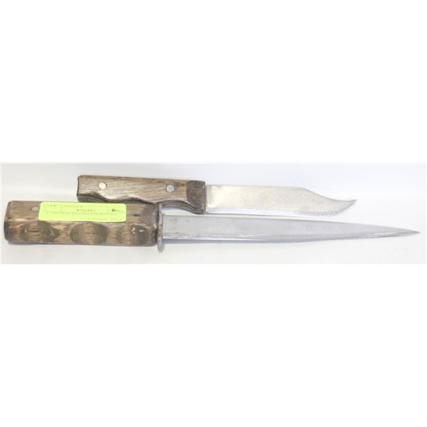 2 VINTAGE HANDMADE KNIVES