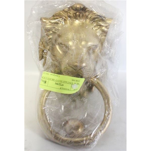 NEW VINTAGE HEAVY BRASS LION THEME