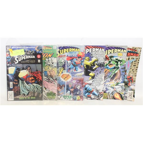 LOT OF 6 SUPER MAN COMICS