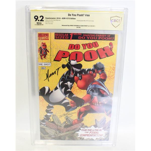 DOUBLE SIGNED DO YOU POOH? 9.2 GRADED