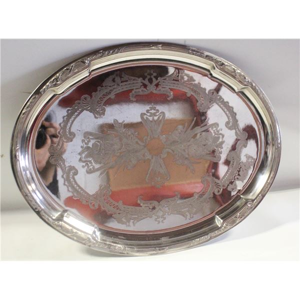 1934 SILVER PLATE WEDDING PRESENTATION TRAY