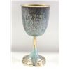 Image 1 : 1950'S ENAMEL & BRASS JUDAIC WINE GOBLET