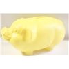 Image 1 : VINTAGE YELLOW PIG COIN BANK