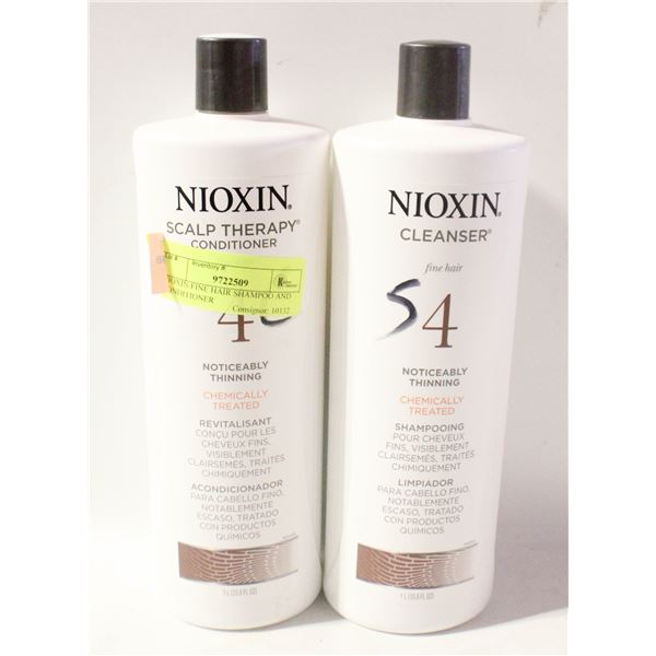 NIOXIN FINE HAIR SHAMPOO AND CONDITIONER