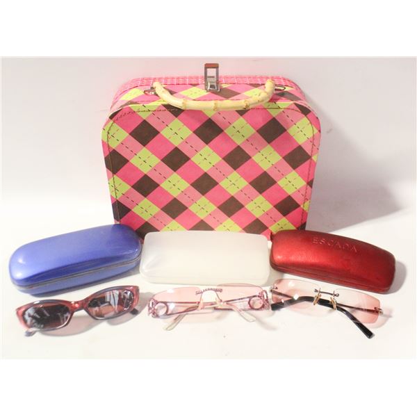 3 PAIRS LADIES SUNGLASSES IN CASES +