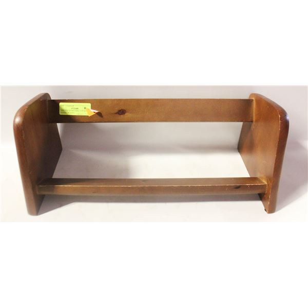 VINTAGE WOOD TABLE TOP BOOK STAND- 19" LONG