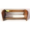 Image 1 : VINTAGE WOOD TABLE TOP BOOK STAND- 19" LONG