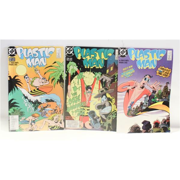 3 PLASTIC MAN DC COMICS