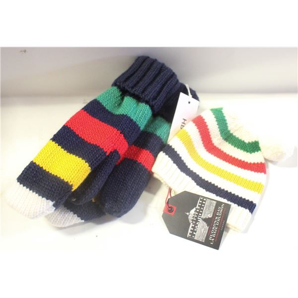 NEW HUDSONS BAY COMPANY HAT + SCARF LOT