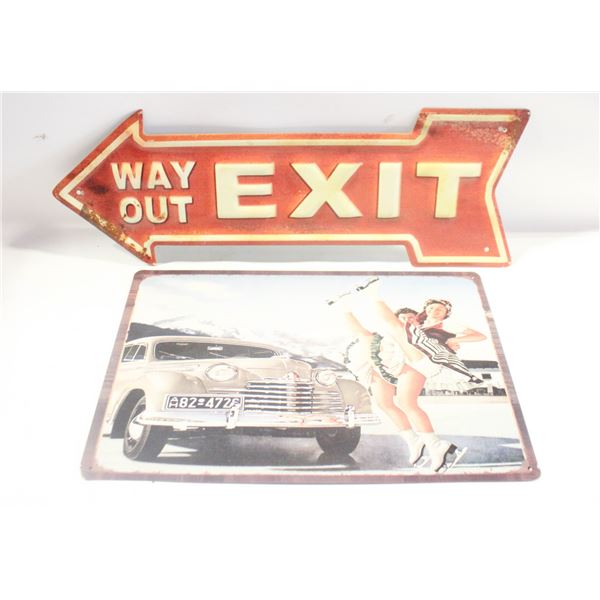2 TIN SIGN LOT