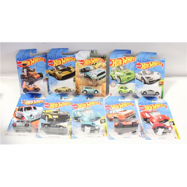 10 HOT WHEELS DIECAST SEALED