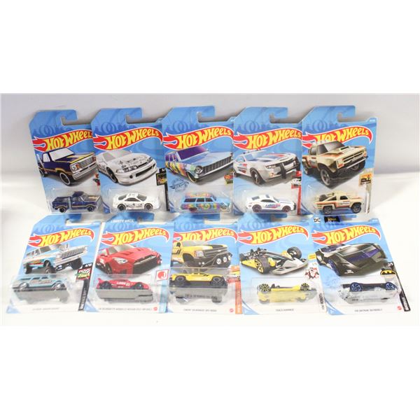 10 HOT WHEELS DIECAST SEALED