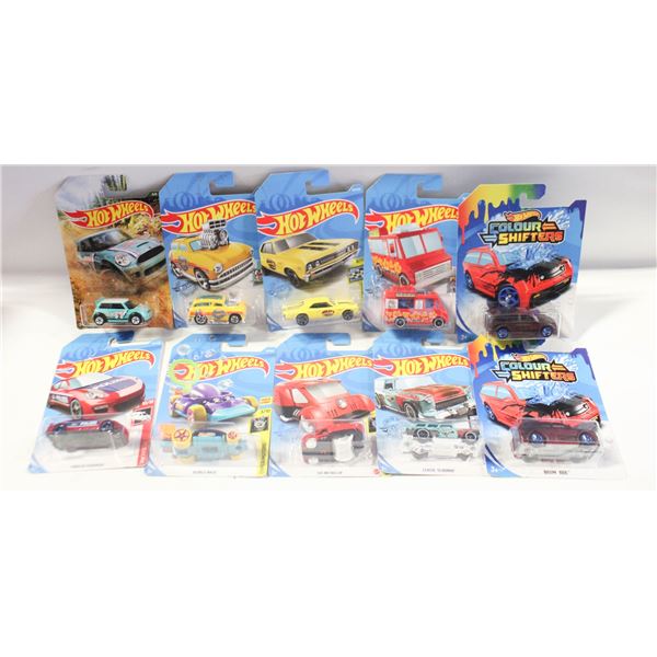 10 HOT WHEELS DIECAST SEALED