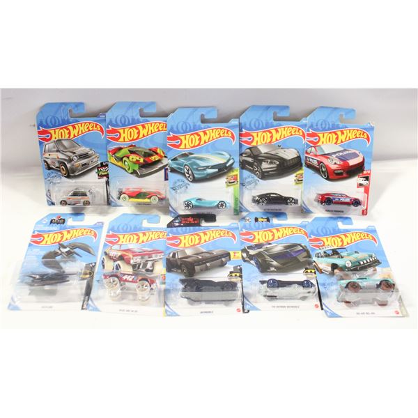 10 HOT WHEELS DIECAST SEALED