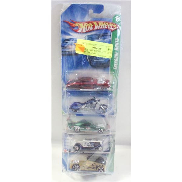 VINTAGE HOT WHEELS- LOT OF 5- NEW IN PACKAGE