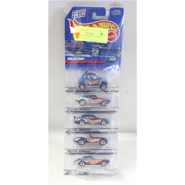 VINTAGE HOT WHEELS- LOT OF 5- NEW IN PACKAGE