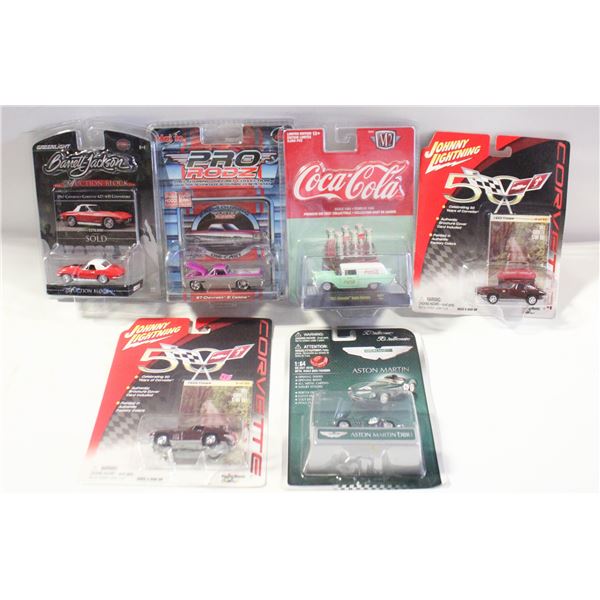 6 DIECAST CARS SEALED