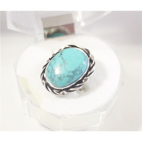 925 SILVER SIZE 7 SEMI-PRECIOUS RING