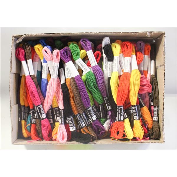FLAT OF EMBROIDERY FLOSS SKEINS