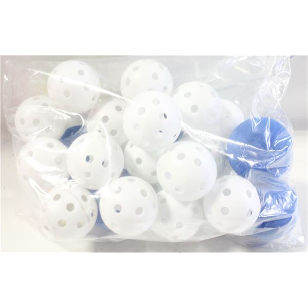 GOLFBALLS- WIFFLE & FOAM PRACTICE- BAG LOT