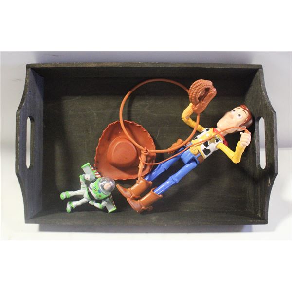 DISNEY WOODY WITH LASSO + HAT & LITTLE BUZ