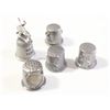 Image 1 : 5 VINTAGE PEWTER THIMBLERS