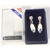Image 1 : VINTAGE SILVER PLATED EARRINGS DELFT