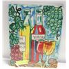 Image 1 : WINE THEME GLASS WALL ART