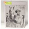 Image 1 : 1950'S ROY ROGERS AUTOGRAPHED PICTURE- TO MY