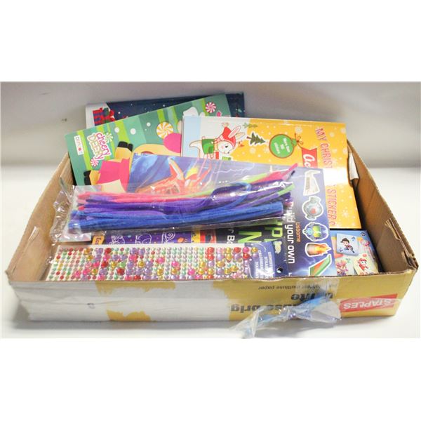CRAFT SUPPLIES- BOX LOT ASSORTED