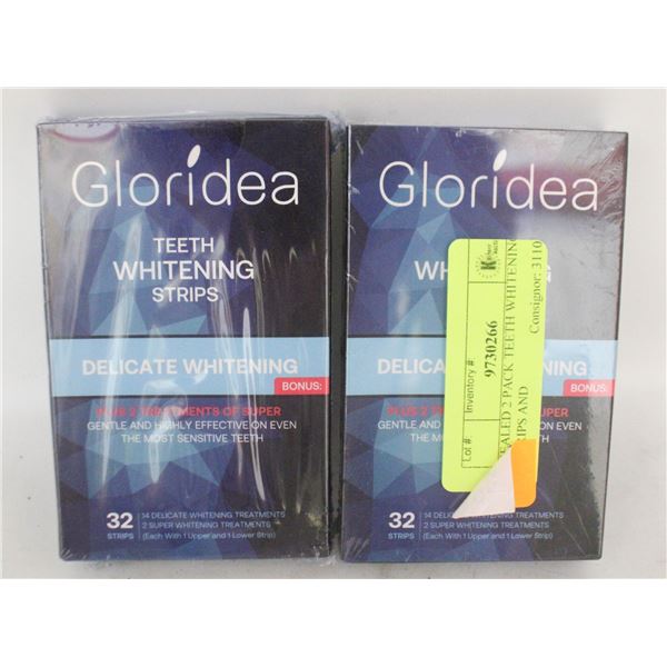 SEALED 2 PACK TEETH WHITENING STRIPS AND