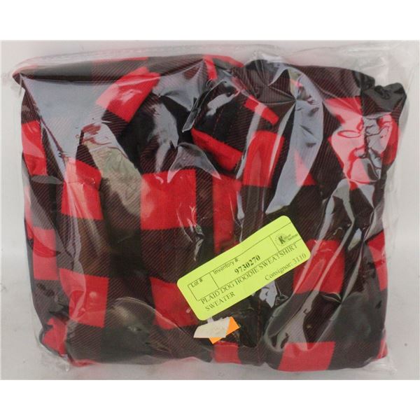 PLAID DOG HOODIE SWEATSHIRT SWEATER