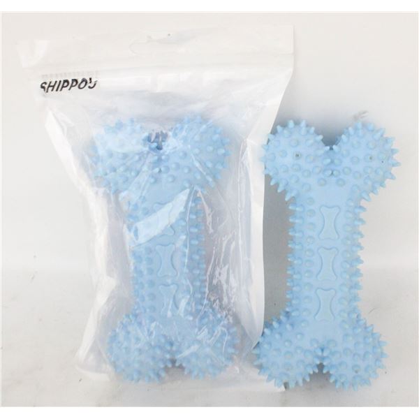 2 PACK DOG BONE CHEW TOY DURABLE