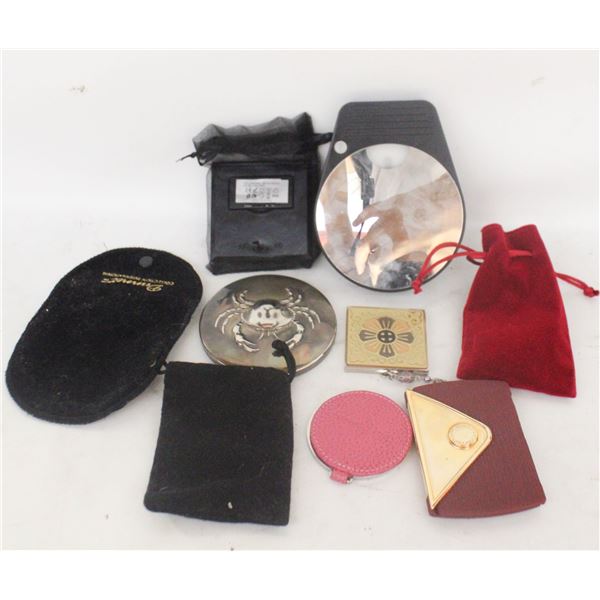 COLLECTION OF FANCY POCKET MIRRORS